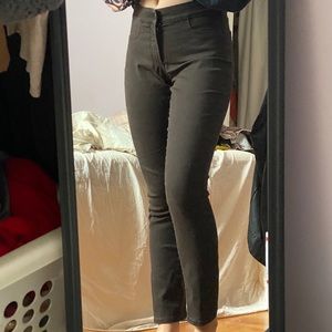 Dark Brown Straight Leg Pants